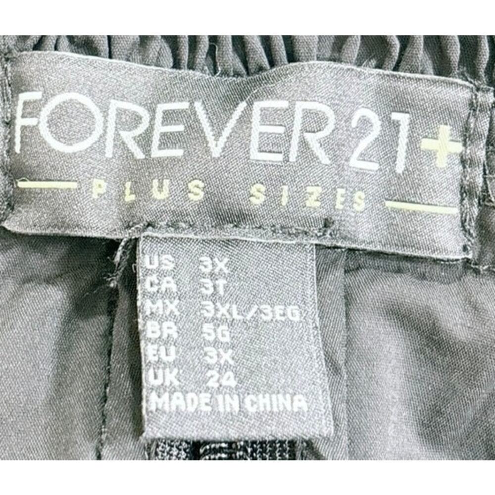Forever 21+ Plus Black Corset Style Lace Up Top - Size 3X - Picture 7 of 9